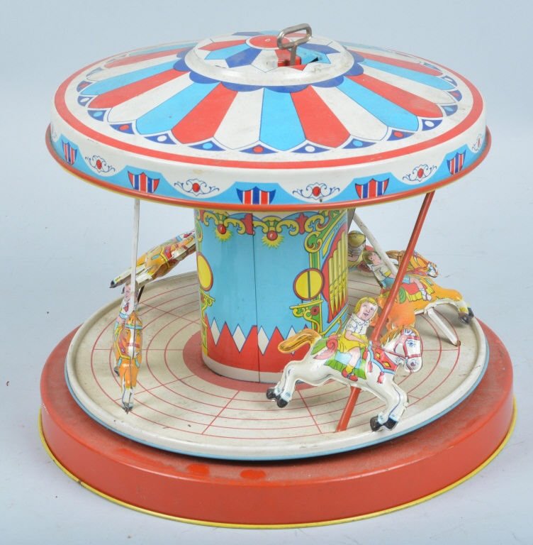 CHEIN Tin Windup MERRY GO ROUND (1 of 2)