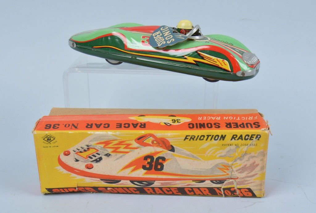 JAPAN Tin Friction SUPER SONIC RACE CAR #36 w/BOX (1 of 10)