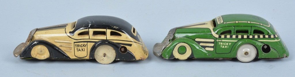 Lot of 2 MARX Tin Windup TRICKY TAXI (1 of 4)