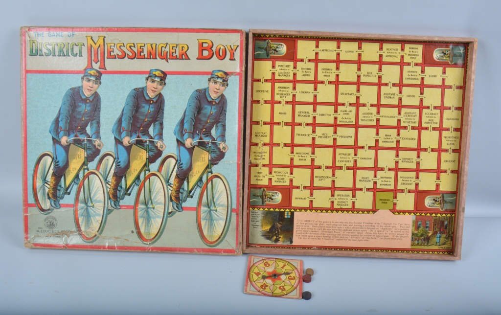 McLoughlin Bros. DISTRICT MESSENGER BOY GAME (1 of 4)