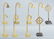 Prewar LIONEL 7 STREET LAMPS & 2 CROSSING SIGNS