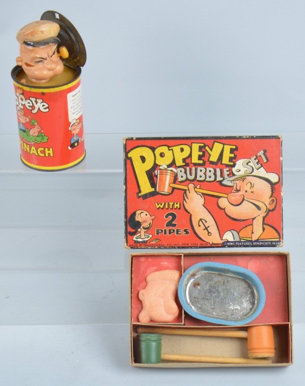 POPEYE BUBBLE SET & POPEYE IN SPINICH CAN (1 of 3)