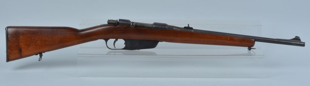 ITALIAN TERNI CARCANO CARBINE: #1R4243, Italian Carcano Carbine, 6.5mm, 20" barrel, excellent bore, strong action, retains most of the original finish, missing magazine. Excellent *