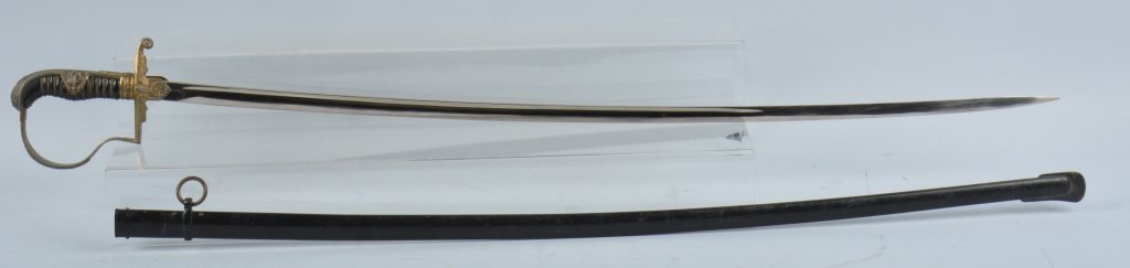 WWII GERMAN NAZI EICHKORN OFFICER SWORD: Nice WWII Nazi Officer sword. 35" Mirror blade with original washer. Perfect ebony grips with twisted wire. Very nicely decorated hilt and cross guard bearing Nazi Infantry Eagle. Excellent scabbard w