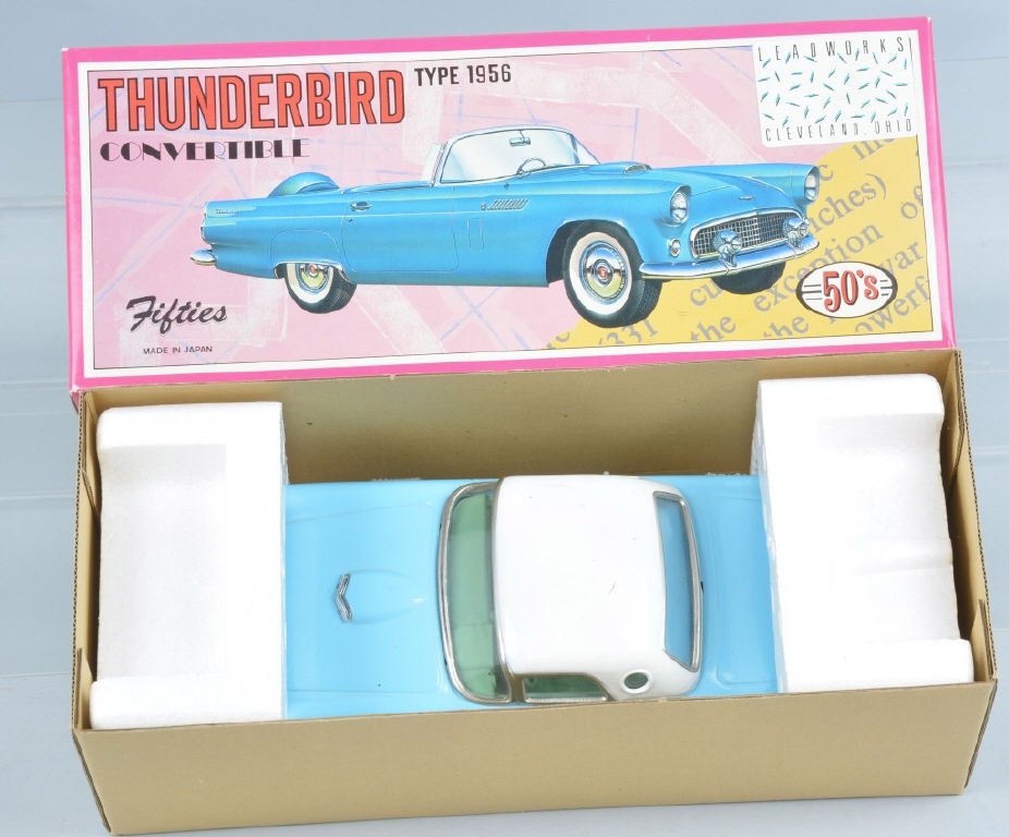 JAPAN Tin Friction 1956 THUNDERBIRD CONVERTIBLE (1 of 3)