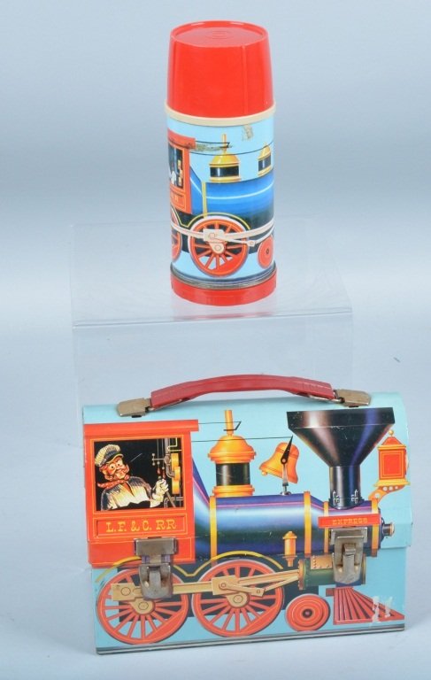 1960 CASEY JONES DOME TOP LUNCH BOX w/ THERMOS (1 of 4)