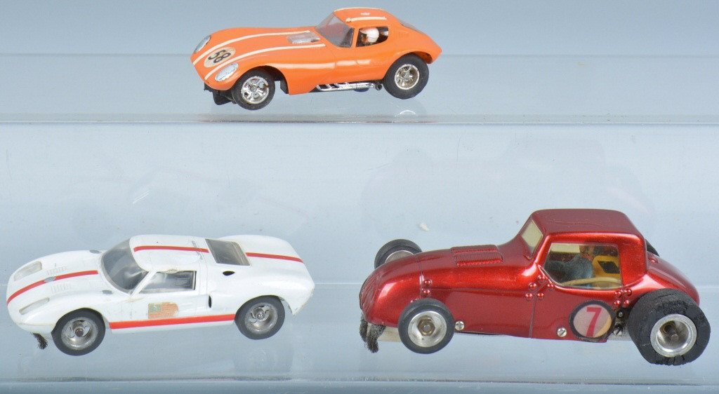 12 Vintage 1/32 Scale Slot Cars Incl Cox