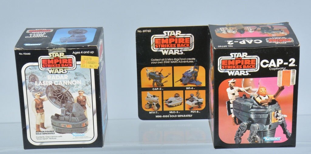 EMPIRE STRIKES BACK CAP-2 & LASER CANNON w/BOX (1 of 3)