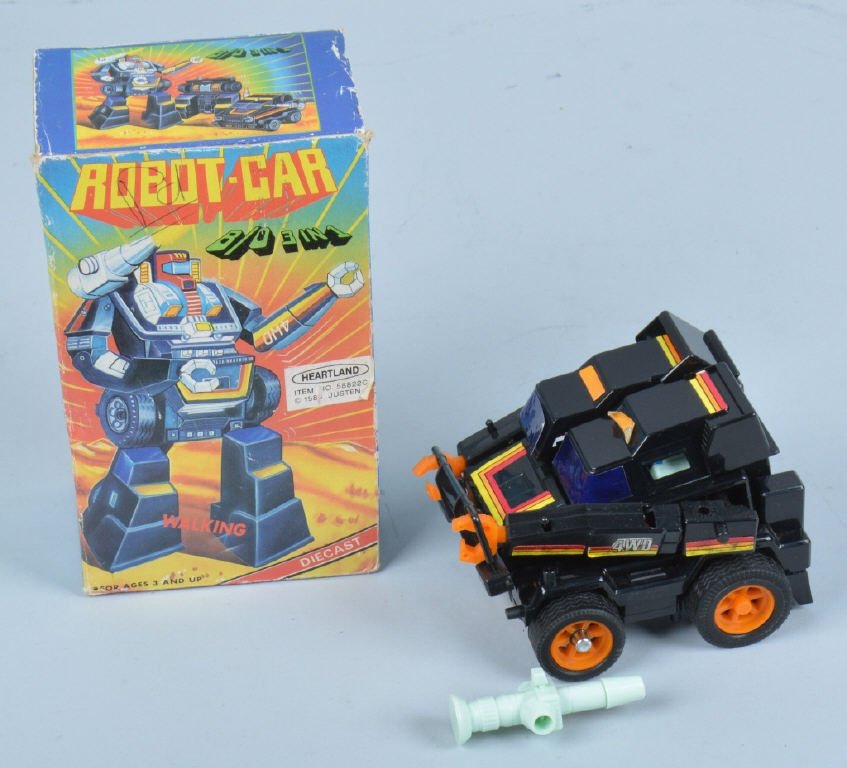 JUSTEN Battery Op 3 in 1 WALKING ROBOT CAR w/ BOX (1 of 5)