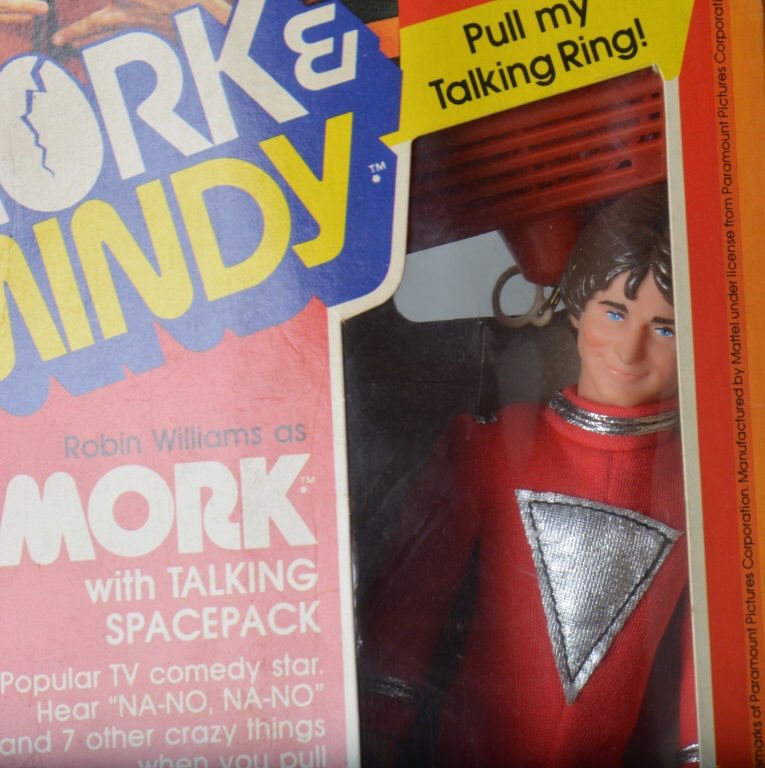 MORK & MINDY MORK TALKING ACTION FIGURE w/BOX (1 of 3)