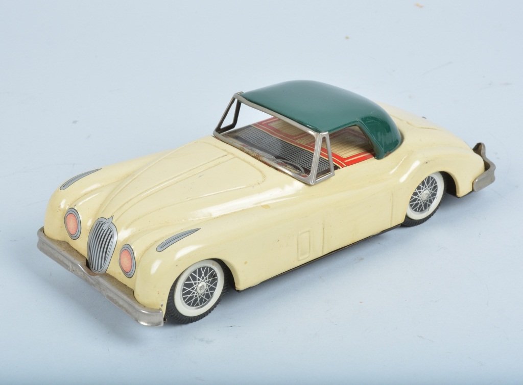 JAPAN TIN FRICTION JAGUAR ROADSTER, VINTAGE (1 of 4)