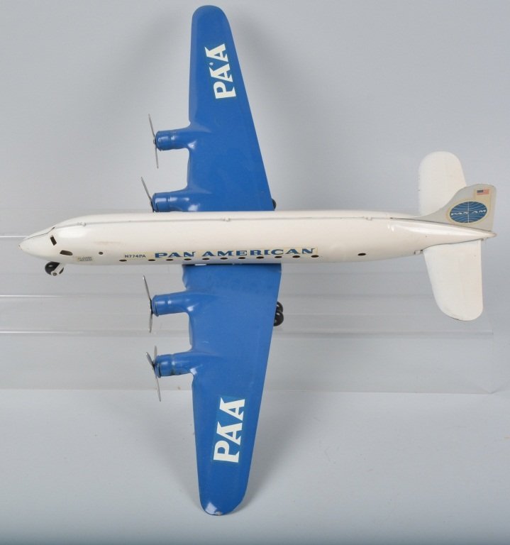 MARX Pressed Steel PAN AMERICAN 4 Prop AIRPLANE (1 of 5)
