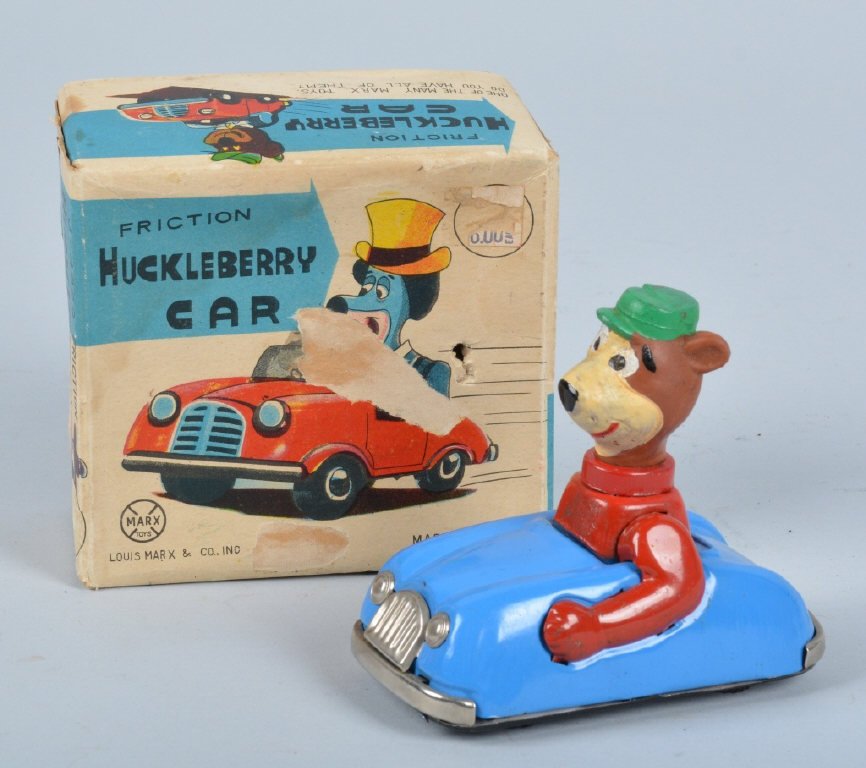 MARX Tin Friction HUCKLEBERRY YOGI BEAR CAR w/BOX (1 of 5)