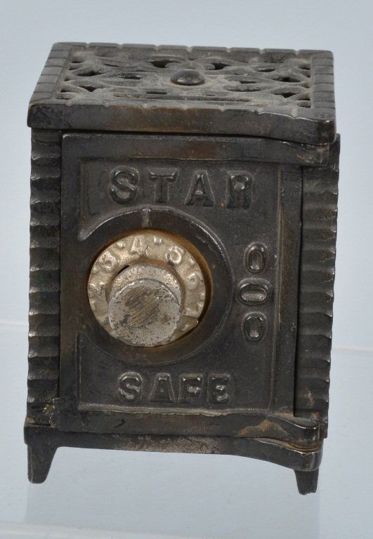 STAR SAFE Cast Iron & Tin STILL BANK (1 of 3)