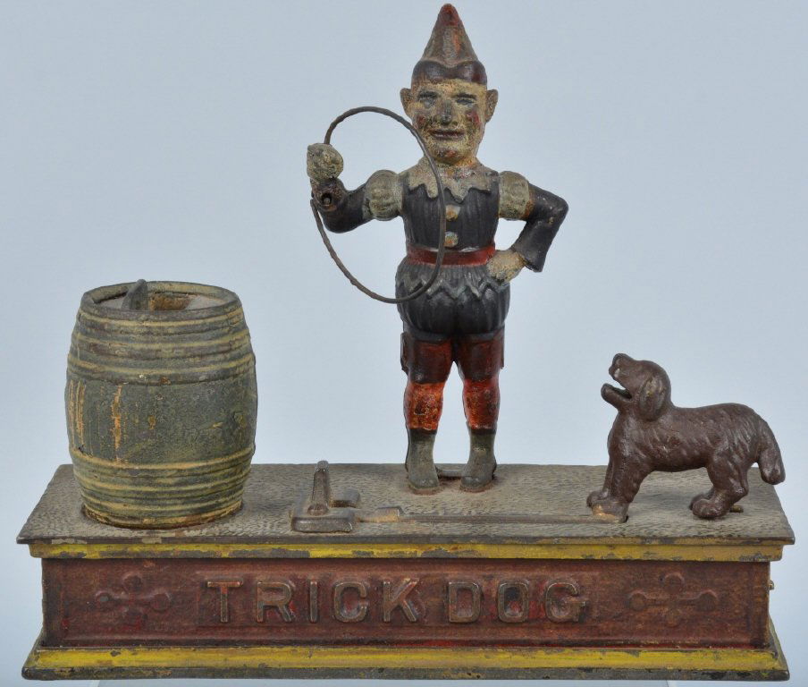 SHEPARD 6-Part Base TRICK DOG MECHANICAL BANK (1 of 6)