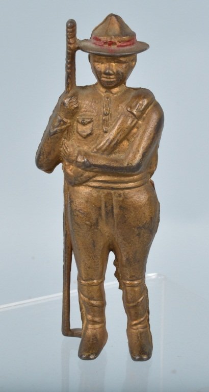 AC WILLIAMS BOY SCOUT "SOLDIER BOY" STILL BANK (1 of 4)