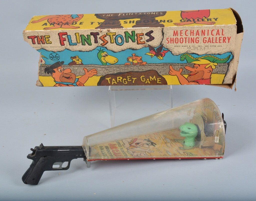 MARX FLINTSTONES SHOOTING GALLERY w/ BOX (1 of 4)