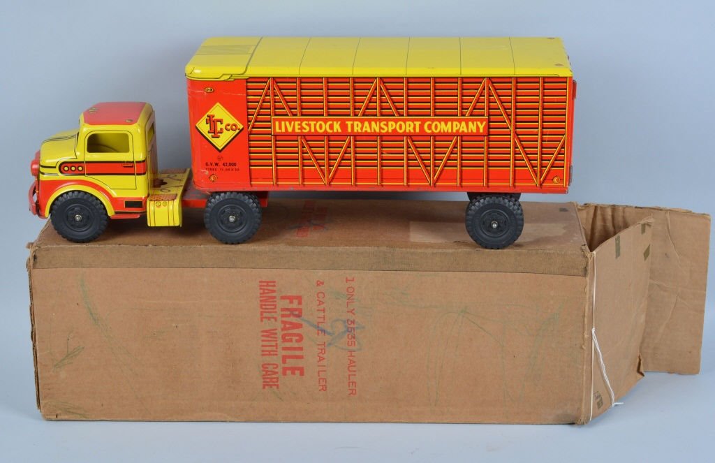 MARX Pressed Steel CATTLE HAULER w/ box (1 of 6)