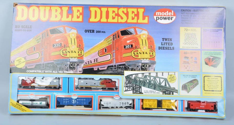 Model Power Double Diesel Train Set W/box