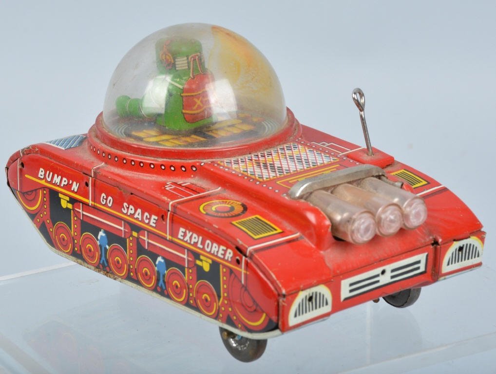 JAPAN Tin Windup BUMP'N GO SPACE TANK (1 of 4)