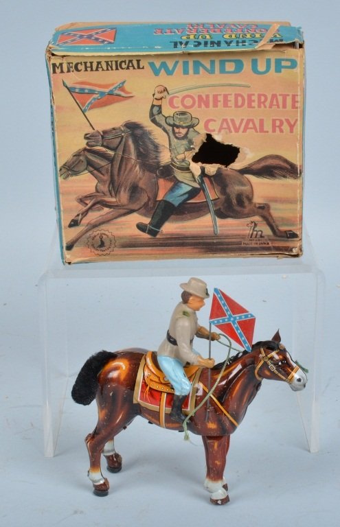 JAPAN Tin Windup CONFEDERATE CALVERY w/ BOX (1 of 4)
