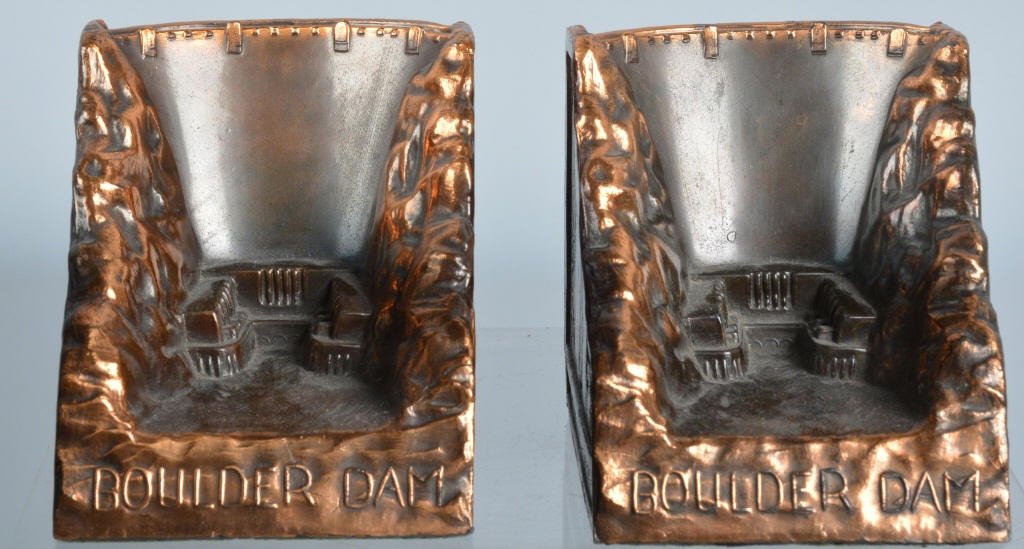 Vintage BOULDER DAM BOOK ENDS (1 of 3)