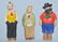Lot of 10 Vintage COMIC BISQUE NODDER FIGURES - 3