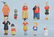 Lot of 10 Vintage COMIC BISQUE NODDER FIGURES