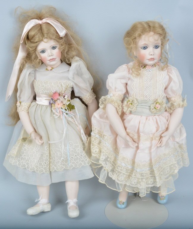 LOT OF 2 R&R PORCELAIN DOLLS (1 of 3)