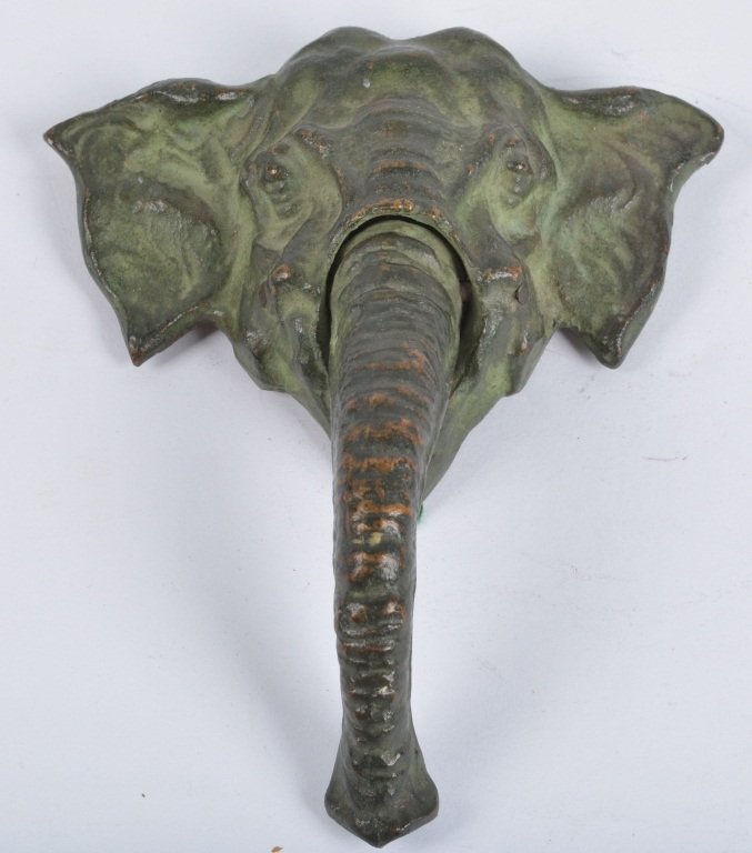 Vintage BRASS ELEPHANT DOOR KNOCKER (1 of 3)