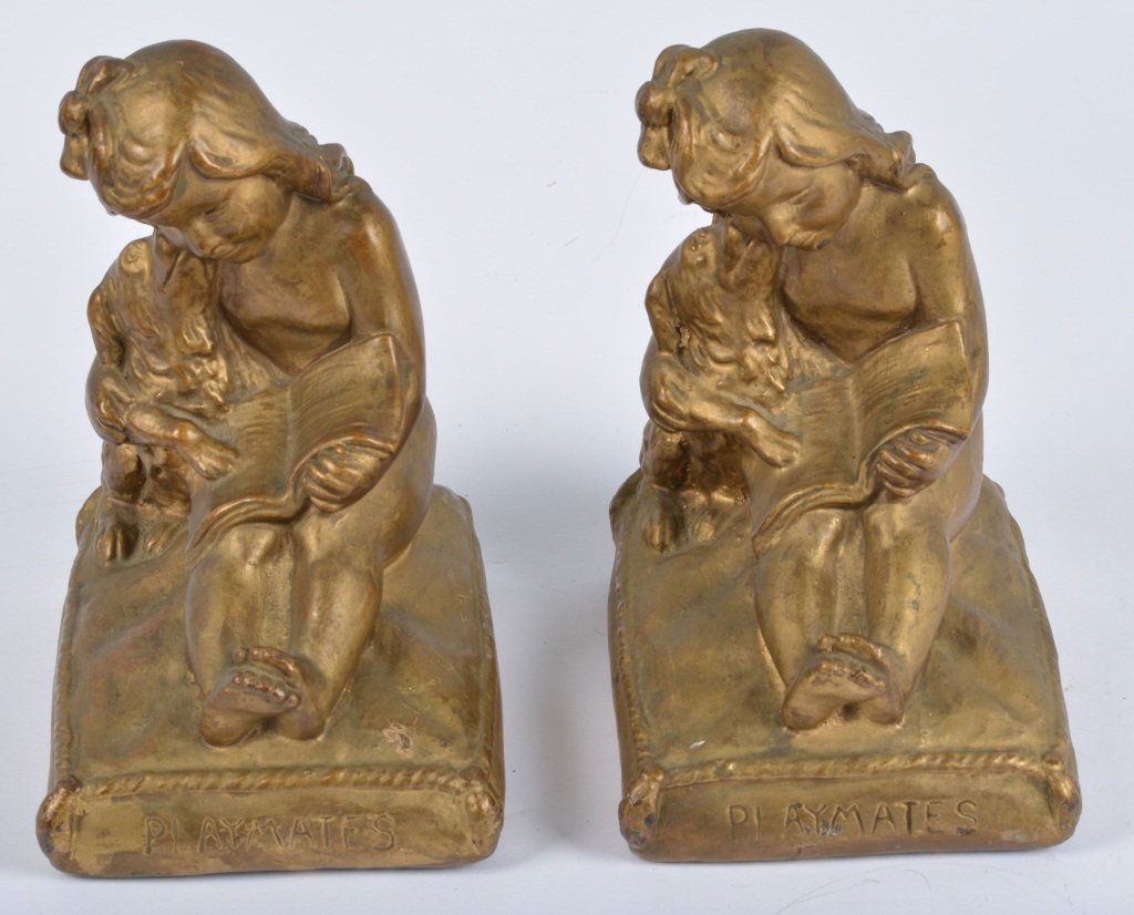 ARMOR BRONZE CO. PLAYMATES BOOK ENDS (1 of 4)