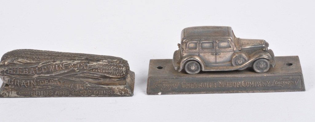 2- ADVERTISING FIGURAL PAPER WEIGHTS (1 of 6)