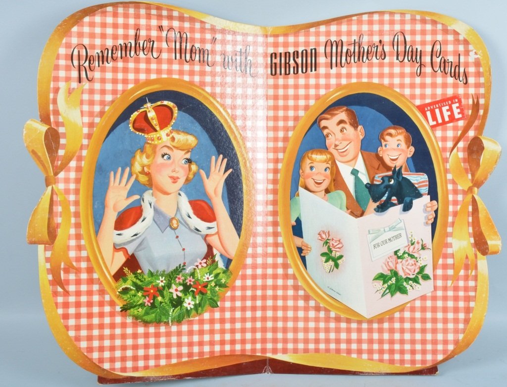 GIBSON GREETING CARDS DIECUT SIGN (1 of 4)