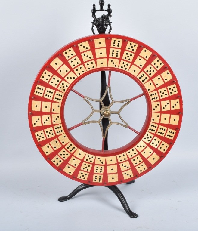 Antique CAST IRON & WOOD WHEEL OF FORTUNE (1 of 4)