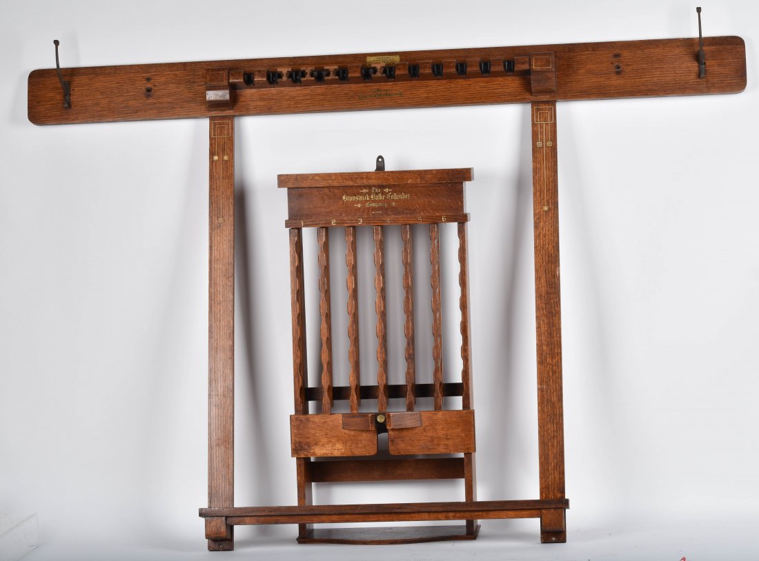 BRUNSWICK BALK COLLENDER POOL CUE & BALL RACKS (1 of 7)