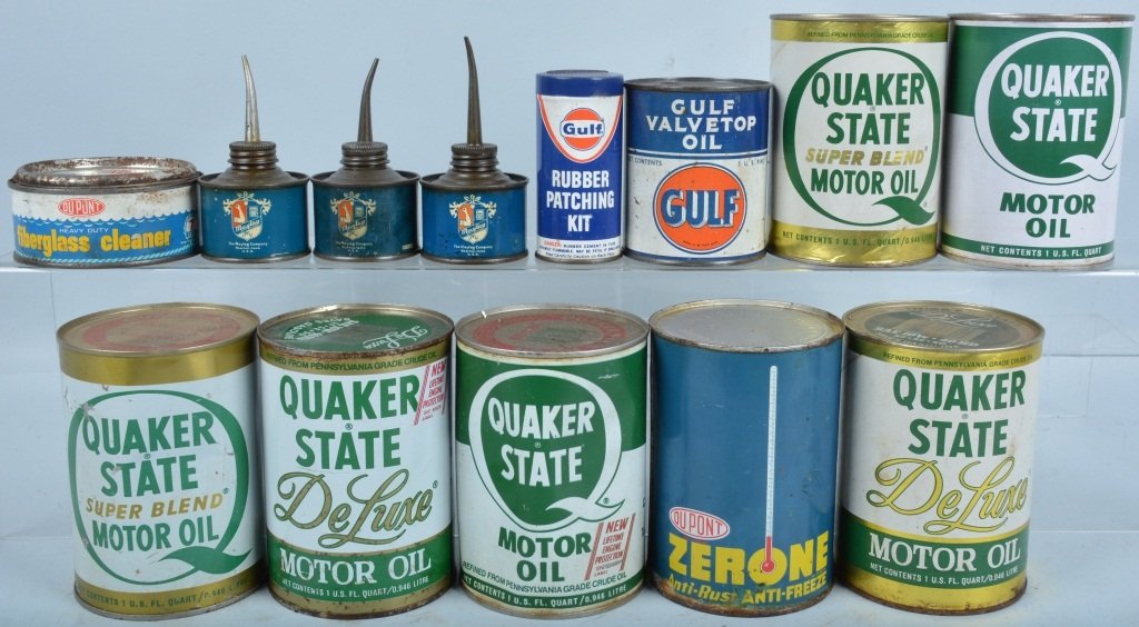 Lot of VINTAGE OIL CANS & MORE (1 of 6)