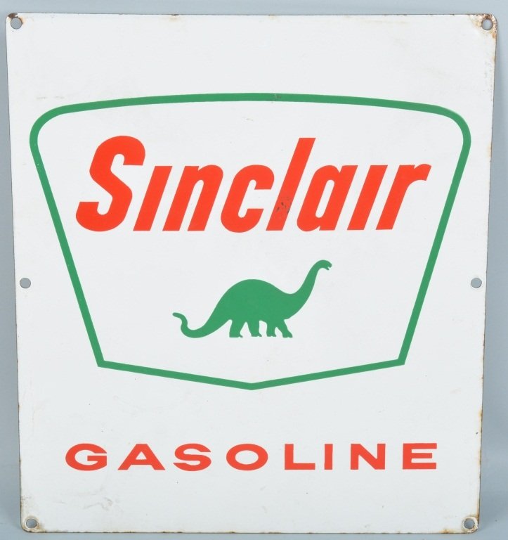 SINCLAIR GASOLINE PORCELAIN GAS PUMP SIGN (1 of 3)