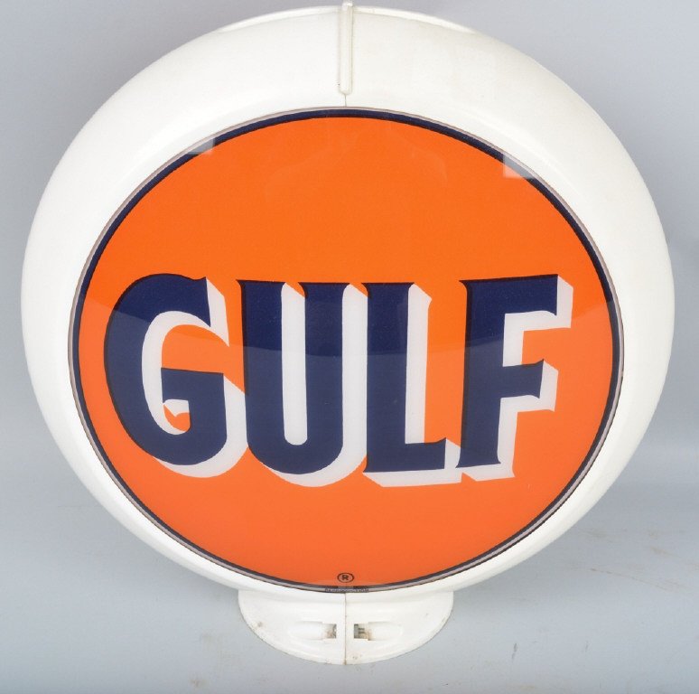 GULF GAS PUMP GLOBE (1 of 3)
