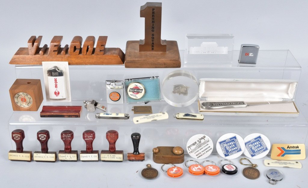 RAILROAD KNIFES, KEY CHAINS, PAPER WEIGHT, & MORE (1 of 5)