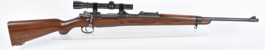 MAUSER M1898, 8MM RIFLE with NAZI PROOFS: SN 64412, Very nice sporterized Mauser rifle, strong action, nazi proofs, Weaver sight, excellent stock and metal. Excellent *