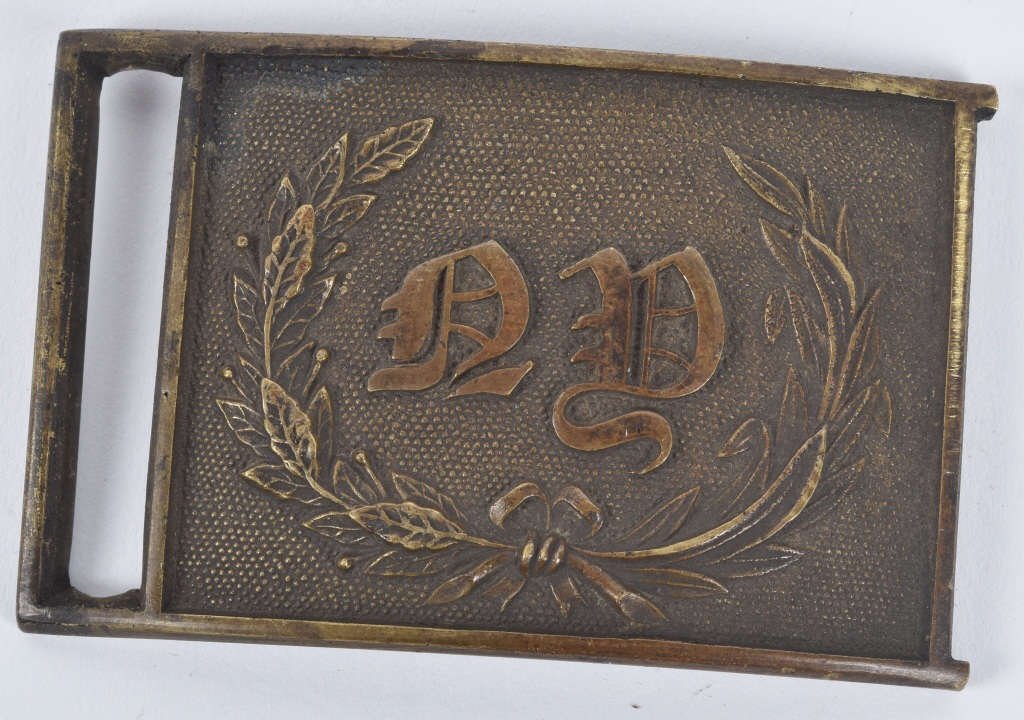 POST CIVIL WAR NEW YORK OFFICER'S BUCKLE: Original NY buckle probably from the early 1870's. Sharp details. Excellent
