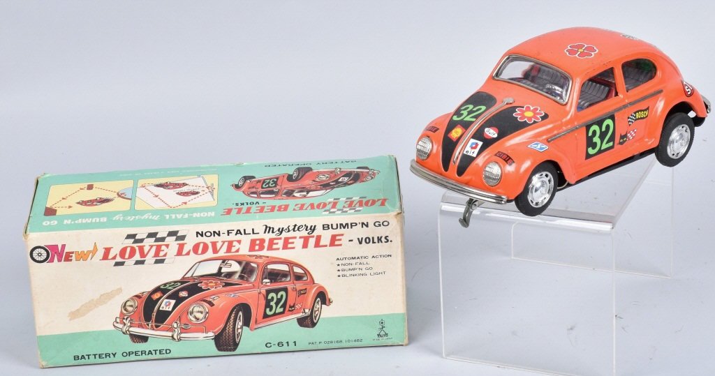JAPAN Battery Op VOLKSWAGON LOVE BEETLE w/ BOX (1 of 5)