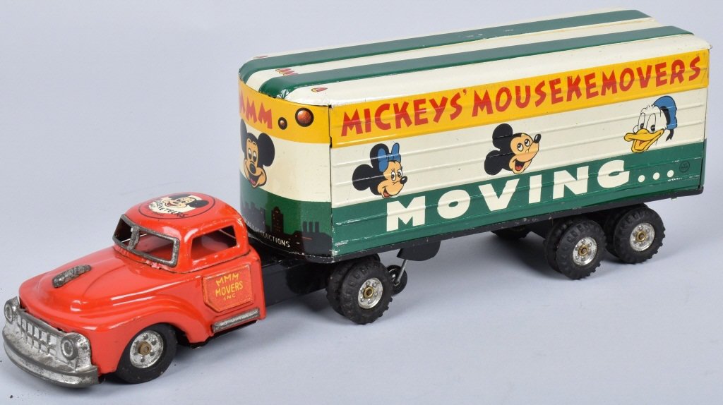 LINEMAR Tin Friction MICKEY MOUSE MOVERS (1 of 4)