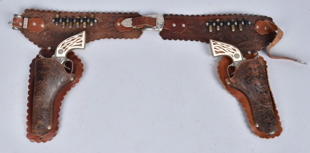 2- COLT 38 CAP GUNS w/ HOLSTER (1 of 5)