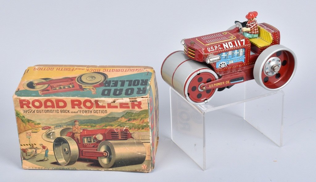 JAPAN Battery Op ROAD ROLLER w/ BOX (1 of 7)