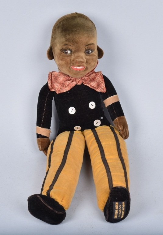 NORAH WELLINGS BLACK BUTLER DOLL: Nice all original felt doll. 14" Excellent