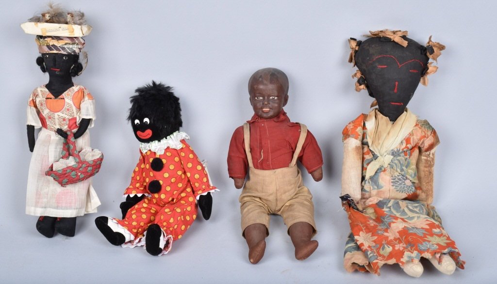 Lot of 4 BLACK DOLLS, BISQUE & MORE (1 of 5)