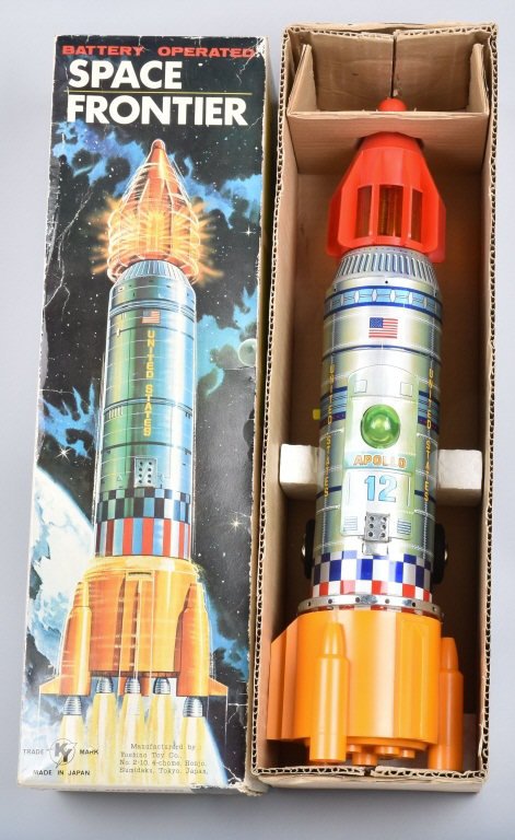 BATTERY OP SPACE FRONTIER ROCKET SHIP MIB (1 of 4)