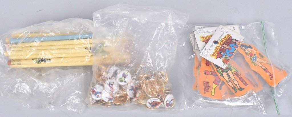 SUPER HERO RINGS, PENCILS, PENCIL SHARPNERS (1 of 4)