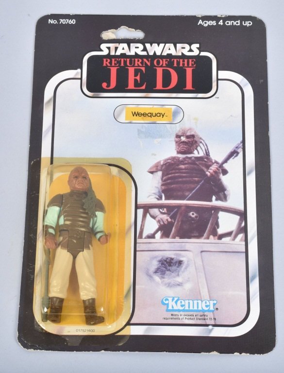 1983 STAR WARS ROTJ 65-B WEEQUAY ACTION FIGURE MOC (1 of 4)